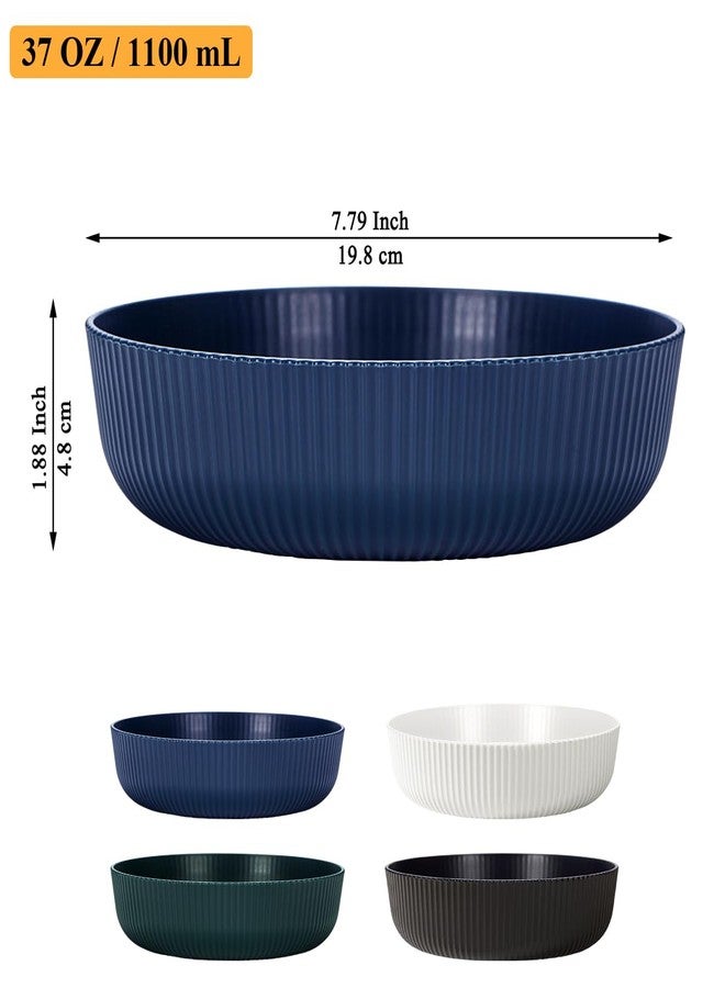 Berglander Pasta Bowls Set of 4, Salad Bowls 37oz Unbreakable Large Plastic Soup/Salad/Fruit/Serving Bowls for Home, Restaurant, Outdoor, Picnic, Camping, Serving Dishes - Image 2