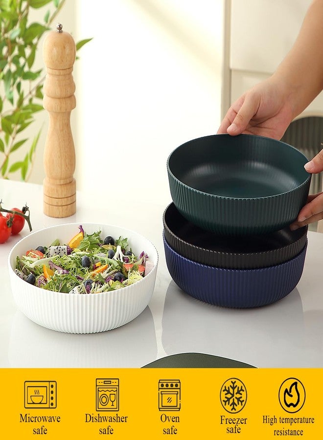 Berglander Pasta Bowls Set of 4, Salad Bowls 37oz Unbreakable Large Plastic Soup/Salad/Fruit/Serving Bowls for Home, Restaurant, Outdoor, Picnic, Camping, Serving Dishes - Image 4