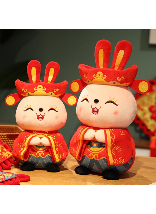 Adorable 2025 Rabbit Year Plush Toy Collectible Doll Year Gift Soft Crystal Ultra-Cute Small Rabbit Mascot Toy For All Ages-Specifications:Omega Ingot-Color:30cm  - Image 1