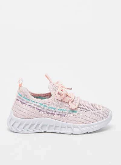 shoexpress Textured Sneakers With Lace-Up Closure