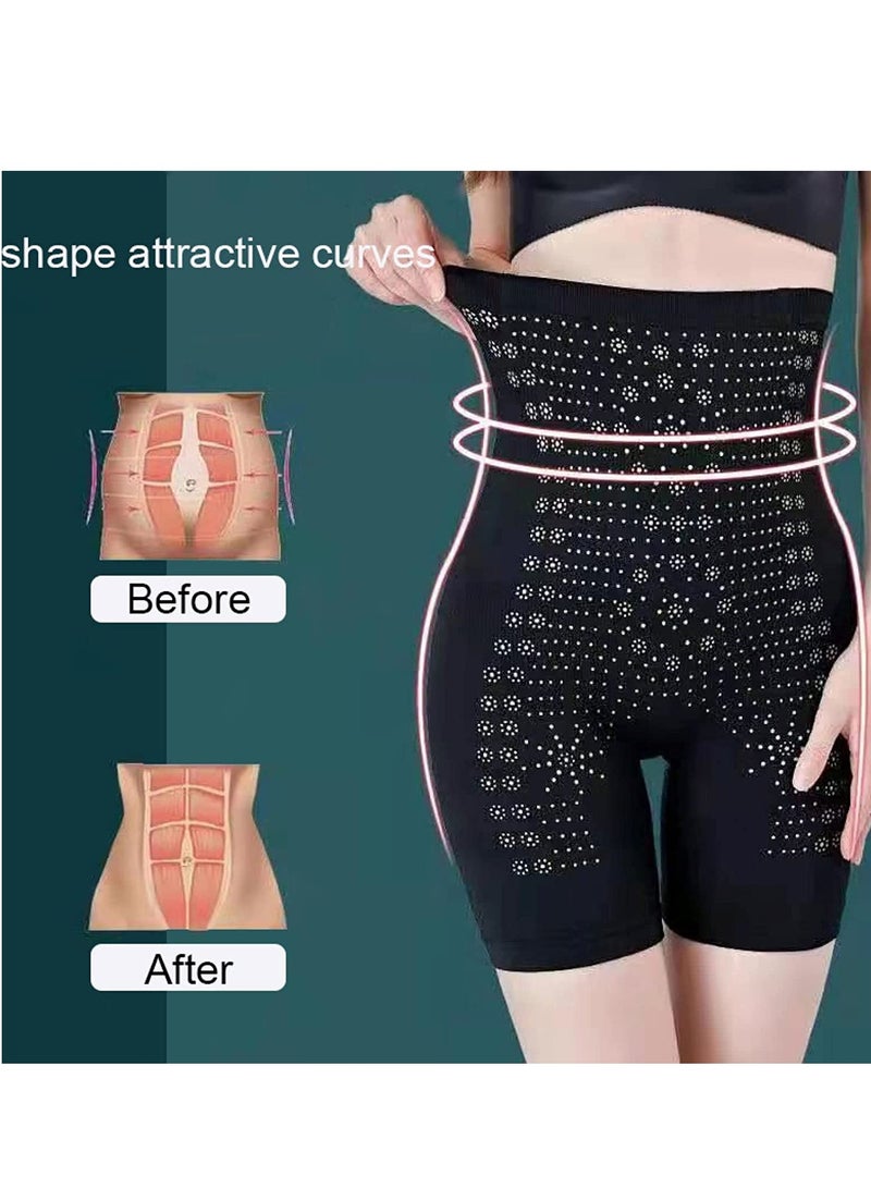 High Waisted Tummy Control Shaper Shorts for Women, Lift Hips and Flatten Abdomen, Available in Skin Color and Black - Image 4