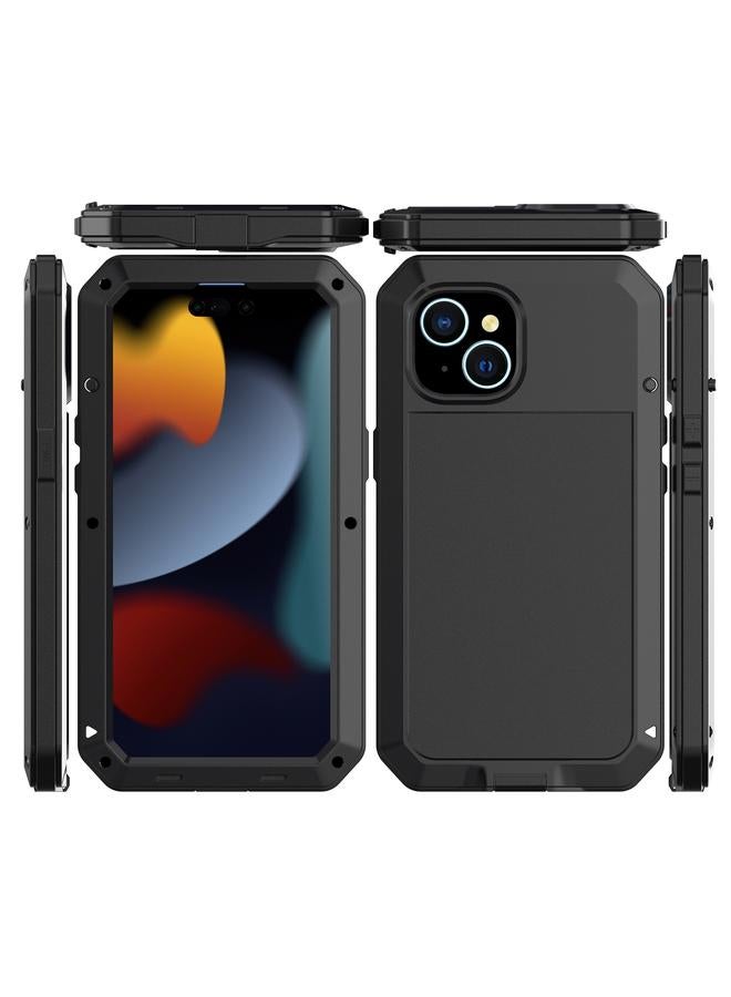 اس-توب جراب لهاتف iPhone 15 مقاوم للصدمات والماء والغبار مصنوع من المعدن والسيليكون - Image 2