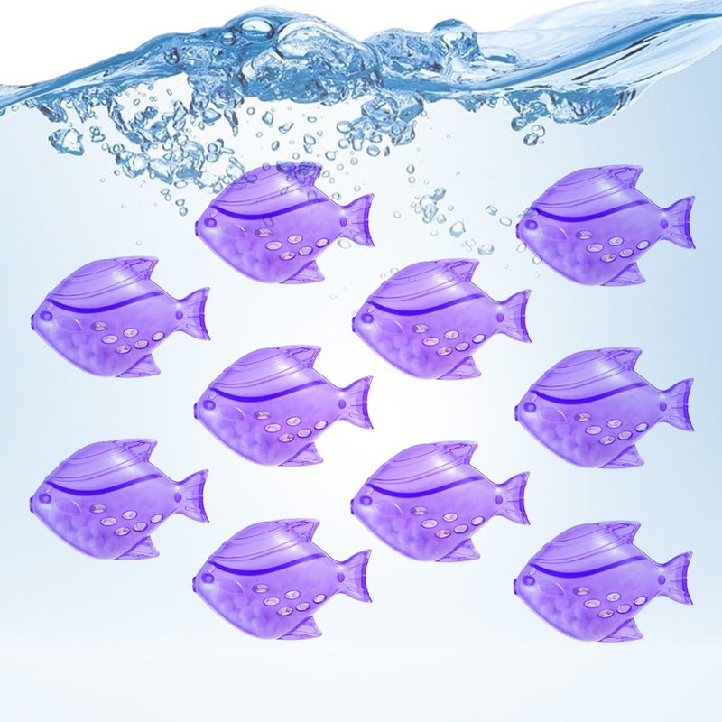 Raipoment Humidifier Tank Cleaner, 10PCS Universal Humidifier filters fish Compatible with Drop, Droplet, Warm&Cool Mist Humidifiers, Fish Tank, Keep The Water (Fish-Purple) - Image 1