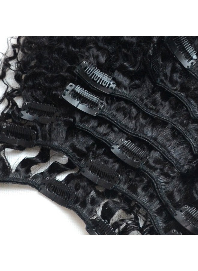 لوويجز وصلات شعر أفرو كينكي مجعد 3B 3C بمشبك للنساء ذوات البشرة السمراء، شعر بشري برازيلي أصلي بمشبك، لون طبيعي، 7 قطع/مجموعة (16 بوصة، 3B 3C أفرو كينكي مجعد) - Image 2