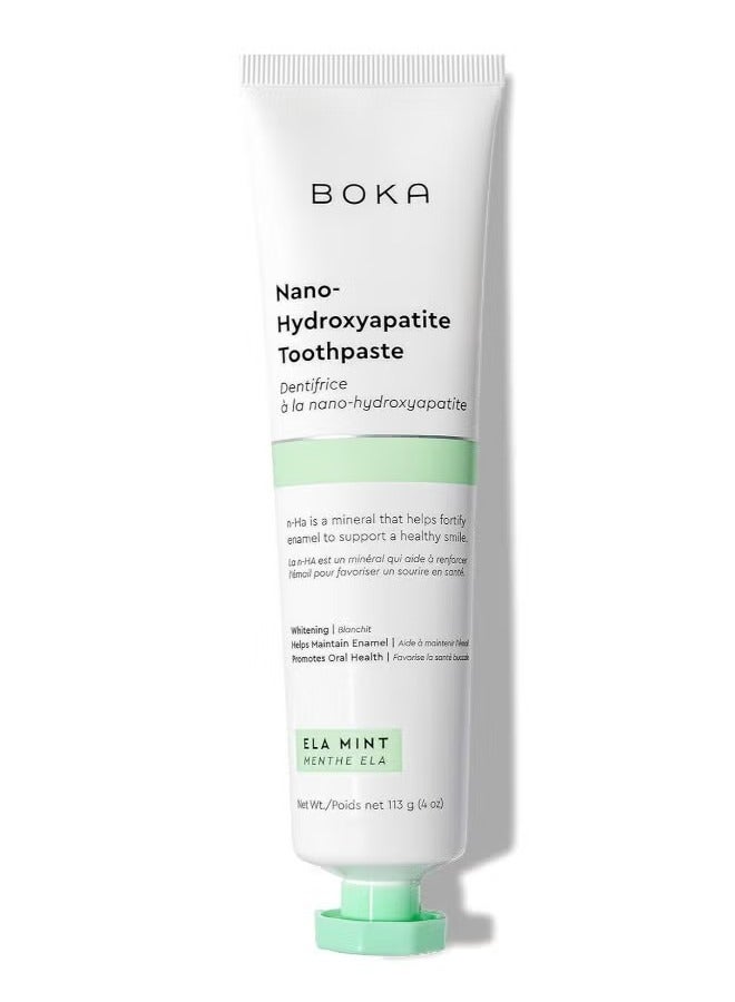 BOKA Fluoride Free Toothpaste, Nano Hydroxyapatite, for Teeth Whitening & Remineralizing, Sensitive Teeth, Dentist Recommended, Natural Peppermint Flavor Ela Mint, 113g(4oz) - Image 2