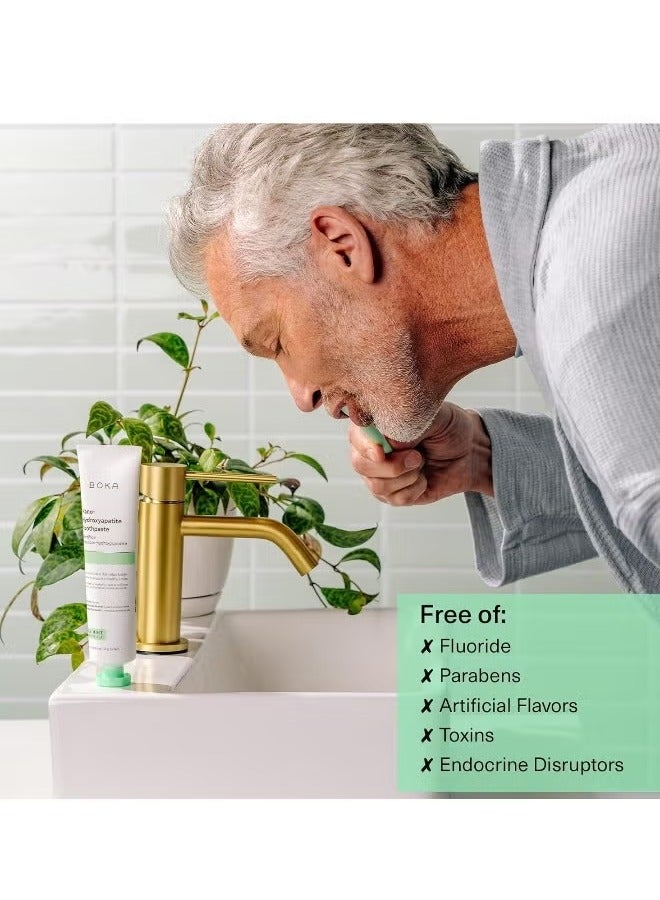 BOKA Fluoride Free Toothpaste, Nano Hydroxyapatite, for Teeth Whitening & Remineralizing, Sensitive Teeth, Dentist Recommended, Natural Peppermint Flavor Ela Mint, 113g(4oz) - Image 5