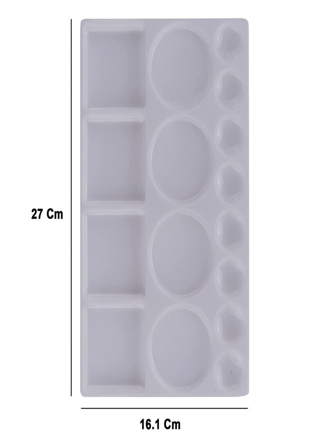 KRAFTMASTERS 16 Well Rectangle Plastic Painting Palette(DSV62) - Image 3
