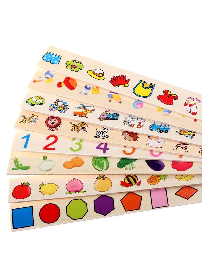 ألعاب تعليمية تصنيف المعرفة مكعبات صندوق خشبي للأطفال ما قبل المدرسة الرياضيات التعليم المبكر - Image 2