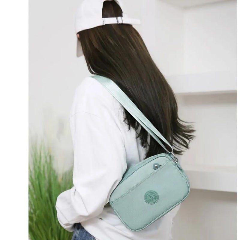 MISTYCDEP Crossbody Purse for Women, Nylon Waterproof Shoulder Purse, Messenger and travelling Bag Lightweight, Long Strap (Blue, Pack of 1) - Image 3
