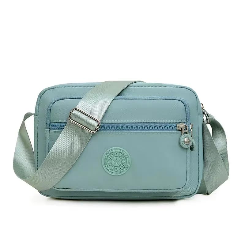 MISTYCDEP Crossbody Purse for Women, Nylon Waterproof Shoulder Purse, Messenger and travelling Bag Lightweight, Long Strap (Blue, Pack of 1) - Image 1