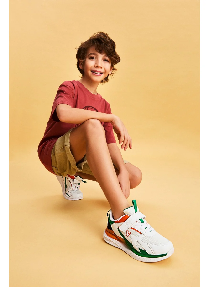 فيكو Massa 346.F24Y.112 Boy's Sports Shoes White Black 30-35