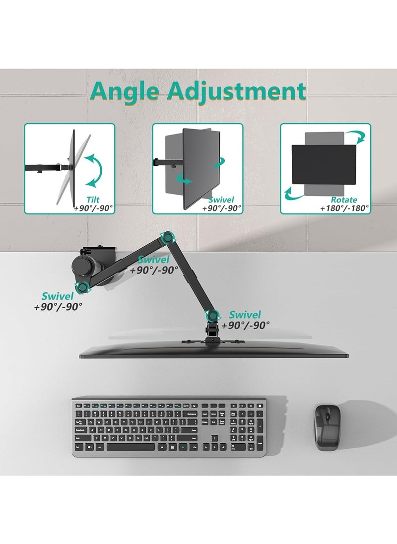Single Monitor Desk Arm 15"-33" Adjustable VESA Holder Z011