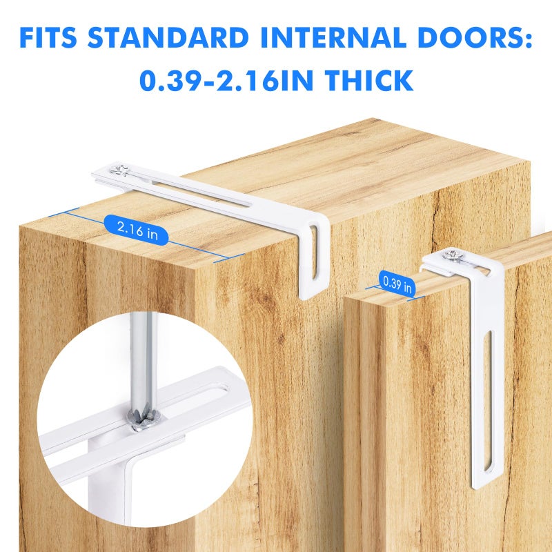 maxtek Magnetic Dry Erase Board for Doors, 24x18 Inch Whiteboard with Adjustable Long Arm Hook Mount - Easy to Install, Portable Hanging White Board for Home, Dorm Room, Office Cubicle & Small Spaces - Image 3