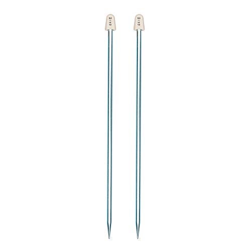 Susan Bates 11114-13 14-Inch Silvalume Single Point Knitting Needle, 9mm, Blue - Image 3