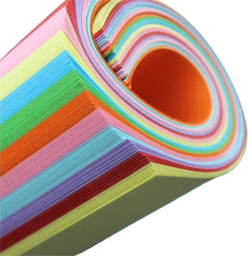 300pcs A4 A5 Colorful Double Sides Solid Color Folding Paper Multicolor Handmade DIY(A4) - Image 5