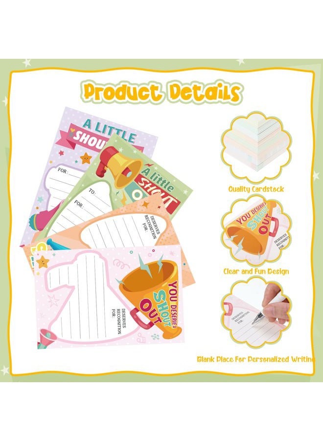 Funrous 200 Count Shout out Cards for Teachers Students Employees Office Staff Appreciation and Recognition Reward Cards Positive Appreciation Postcards for School Work Bulletin Board - Image 3