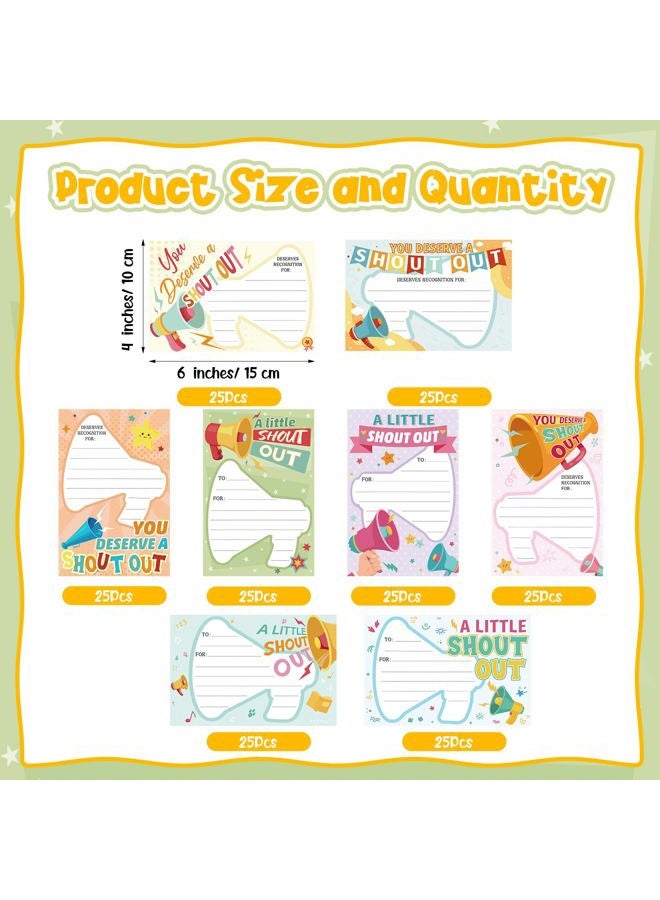 Funrous 200 Count Shout out Cards for Teachers Students Employees Office Staff Appreciation and Recognition Reward Cards Positive Appreciation Postcards for School Work Bulletin Board - Image 2