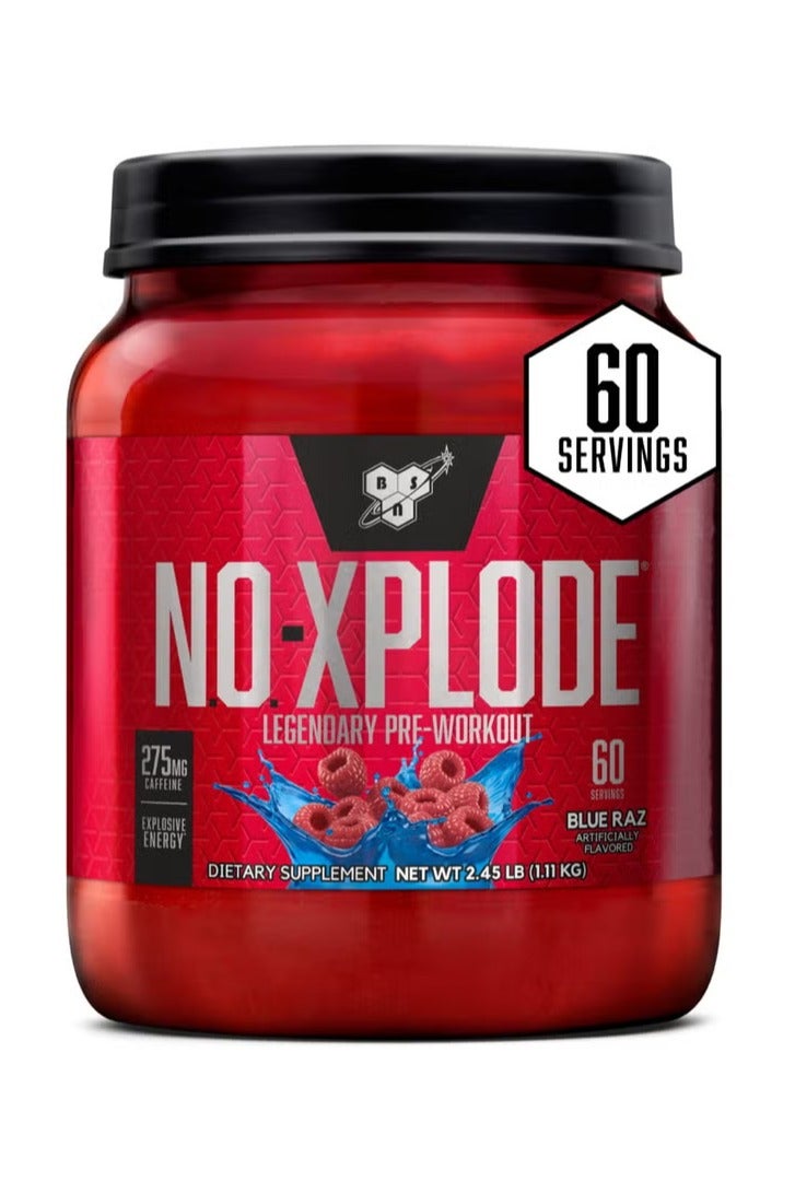 BSN N.O.-Xplode الأسطوري قبل التمرين بنكهة التوت الأزرق 60 حصة - Image 1
