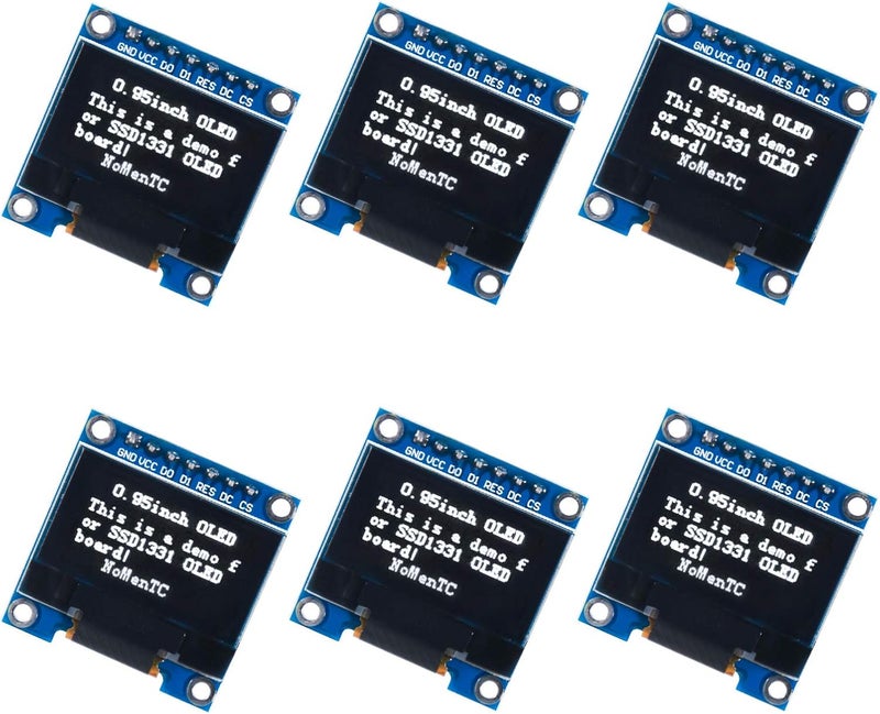 UMLIFE 096 7 Pin SPI 128x64 OLED Display Module 6PCS 096 Inch SSD1306 LCD Display Module 12864 Characters DC35V for 51 STM32 for Arduino  - Image 1