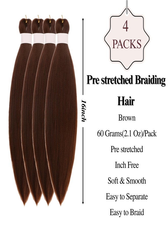 Leticia Brown Boho Braiding Hair Pre stretched 16 Inch Hypoallergenic Synthetic Curly Braiding Hair for Bob Boho Braids Deep Wave Non Itch Knotless Yaki Soft - Image 2