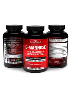Divine Bounty D-Mannose Capsules - 600mg D Mannose Powder per Capsule with Cranberry and Dandelion Extract to Support Normal Urinary Tract Health - 120 Veggie Capsules  - Image 4