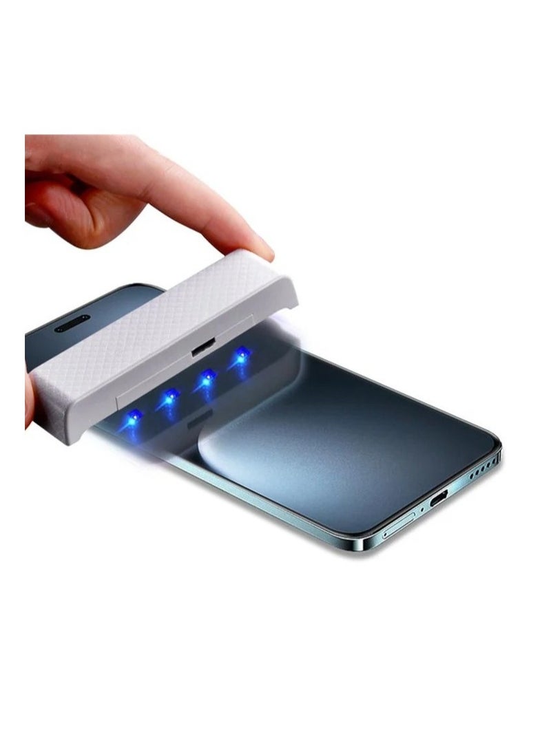 Generic - We are pleased to offer a curved ZC Glass Screen Protector featuring Full UV Glue and LED Lamp Curing, Delicate Touch, and Anti-Explosion Finger Print UnLock for Motorola Moto E40 - Image 1