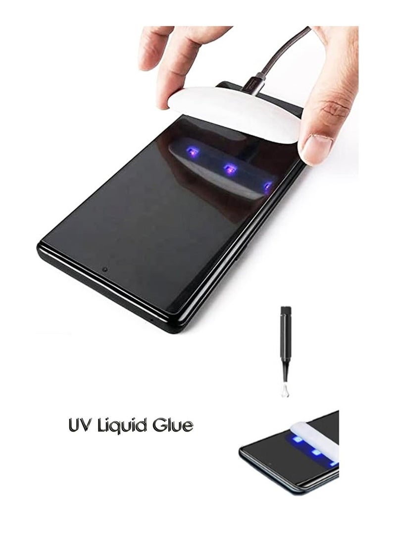 Generic - We are pleased to offer a curved ZC Glass Screen Protector featuring Full UV Glue and LED Lamp Curing, Delicate Touch, and Anti-Explosion Finger Print UnLock for Motorola Moto E40 - Image 1