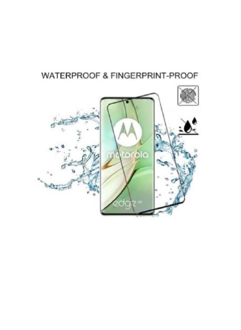 Generic - We are pleased to offer a curved ZC Glass Screen Protector featuring Full UV Glue and LED Lamp Curing, Delicate Touch, and Anti-Explosion Finger Print UnLock for Motorola Moto E40 - Image 1