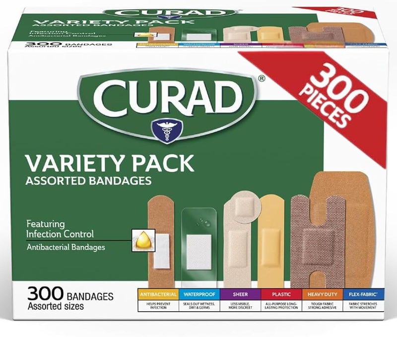 Curad Assorted Bandages Variety Pack for All Ages
