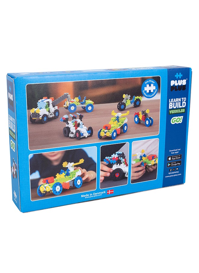 Plus-Plus Learn To Build Set - Go Vehicles, Ingenious Construction Toy, 500 Pieces  - Image 2