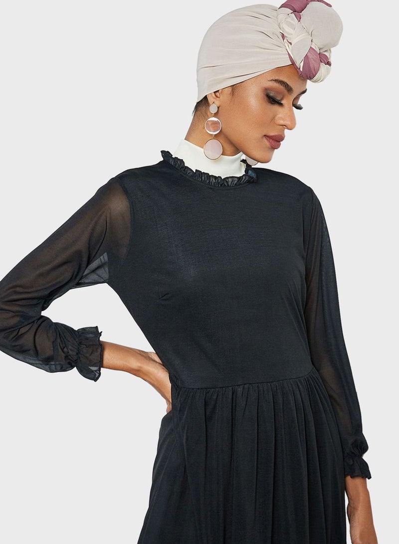 سيفي فور هانيا فستان طبقات بياقة مرتفعة - Image 3