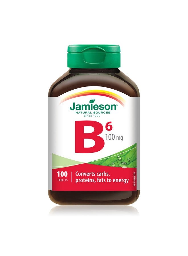 Jamieson Vitamin B6 (Pyridoxine) 100 mg, 100 tabs - Image 1