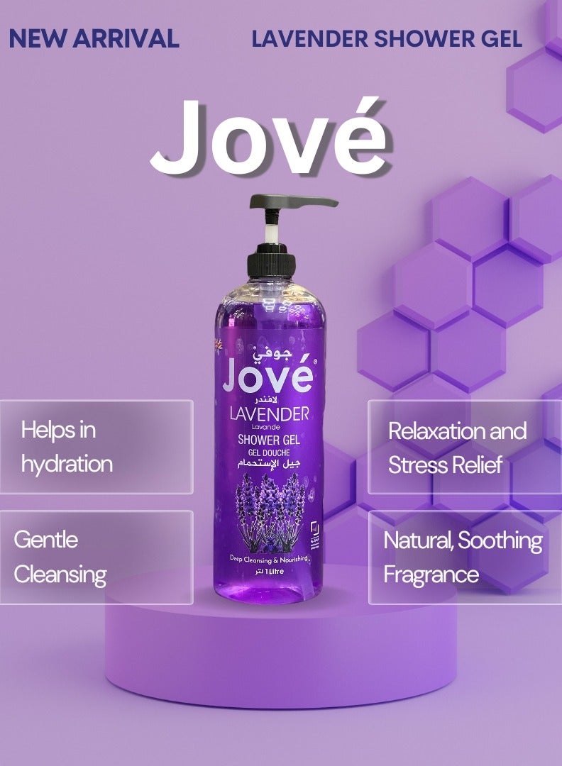 Jove Lavender Shower Gel 1L – Unwind and Revitalize with the Soothing Power of Lavender! - Image 4