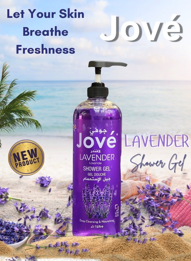Jove Lavender Shower Gel 1L – Unwind and Revitalize with the Soothing Power of Lavender! - Image 5