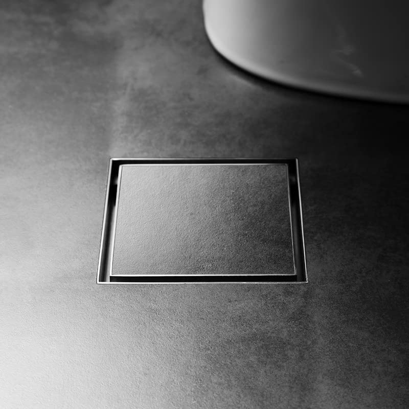 VANRA 5 Inch 125 mm Stainless Steel Silver Square Reverse Plate Stone/Tile/Marble Insert Drain Jali Stainer - Image 1