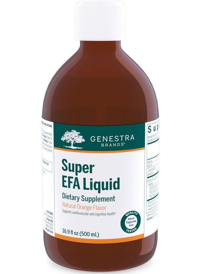 Genestra Brands Super EFA Liquid | Supports Cardiovascular Health, and The Development of Brain, Eyes, and Nerves in Children* | 16.9 Fl Oz | Natural Orange Flavor - Image 1