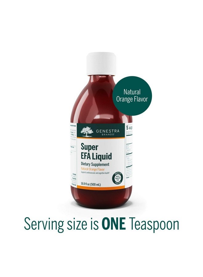 Genestra Brands Super EFA Liquid | Supports Cardiovascular Health, and The Development of Brain, Eyes, and Nerves in Children* | 16.9 Fl Oz | Natural Orange Flavor - Image 3