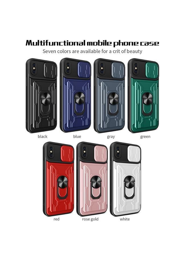 اس-توب جراب هاتف ببطاقة كاميرا منزلقة لهاتف iPhone X / XS - Image 2