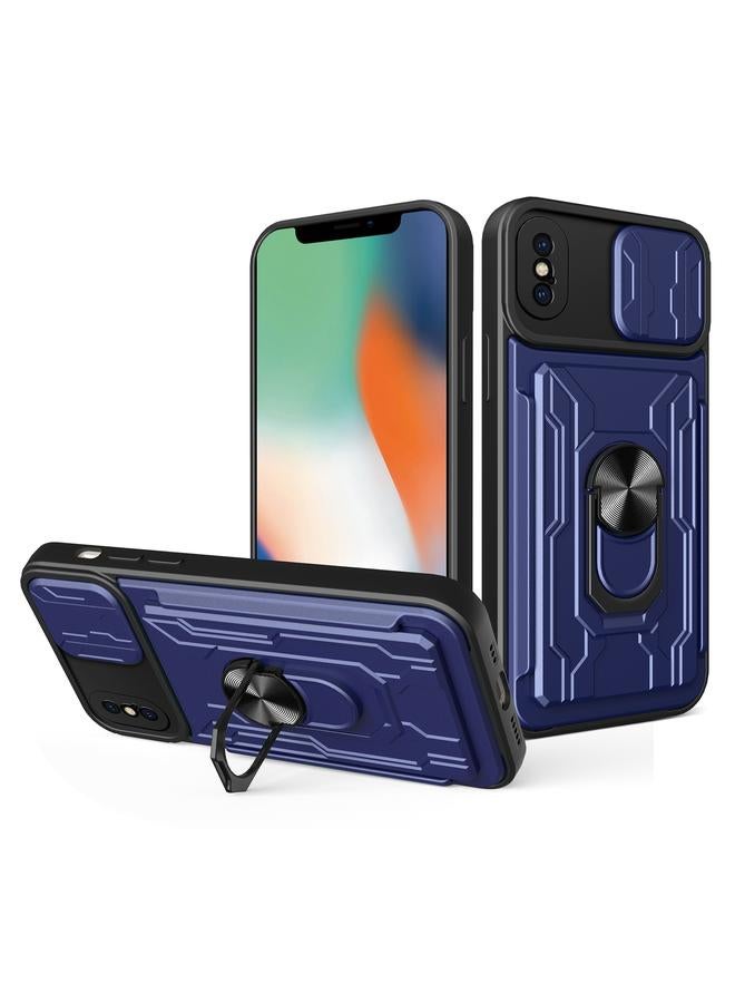 اس-توب جراب هاتف ببطاقة كاميرا منزلقة لهاتف iPhone X / XS - Image 1