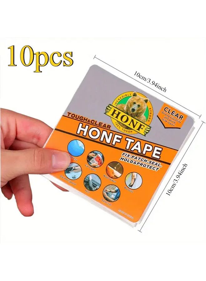10 Sheets Transparent TPU Self Adhesive Heavy Duty Repair Tape For Camping Gear - Image 5