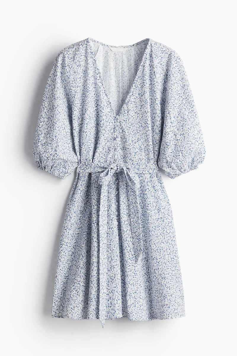 H&M Tie-belt cotton dress