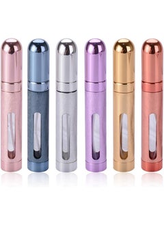 Tvoip Tvoip 12ML 6 Colors Portable Mini Travel Perfume Bottle Atomizer Refillable Empty Spray Bottle for Women & Men Spray Scent Aftershave 