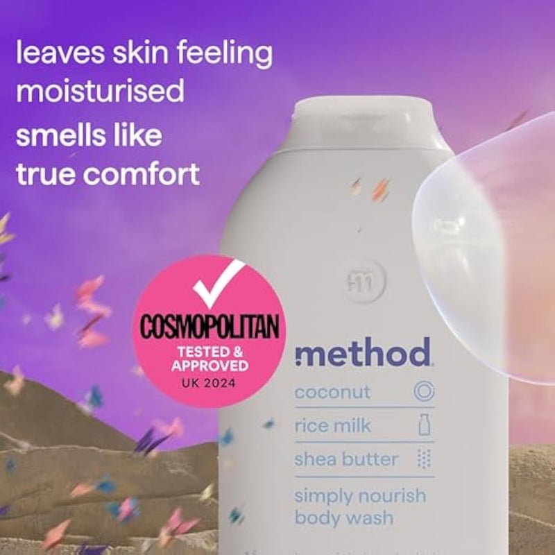 Method Body Wash, Simply Nourish, Shower Gel, Coconut, Rice Milk And Shea Butter Scent, Pack of 1, 532ml - Image 3