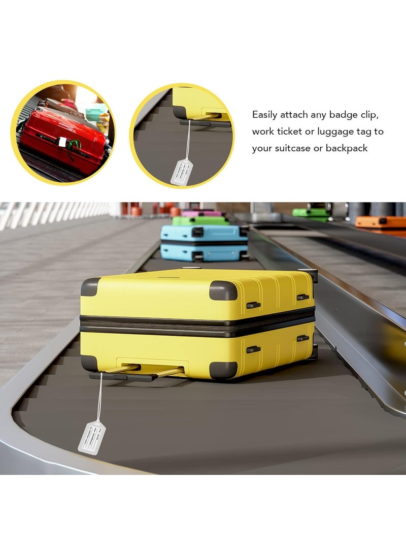 PVC Transparent Rope, 100 Pack Clear Plastic Luggage Loop Straps, Worm Loops for Luggage Tags, Plastic Name Tag Loop for Identification Cards ID, 6 inch - Image 3