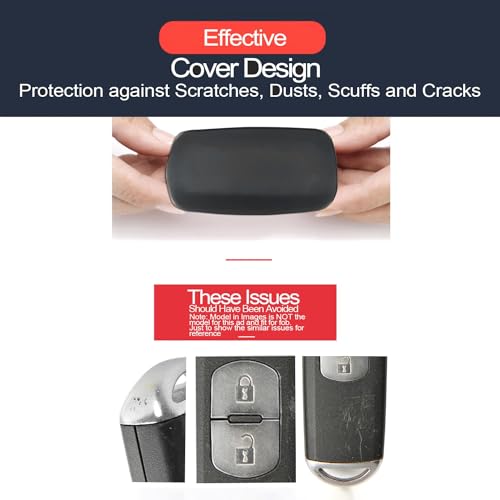 INFIPAR 2pcs Compatible with Toyota Tacoma Prius Venza Corolla Crown Sequoia Tundra Grand Highlander RAV4 Prime Mirai Smart 4 Buttons Key Fob Cover Case Key Chain Protector Keyless Entry Remote Holder - Image 5
