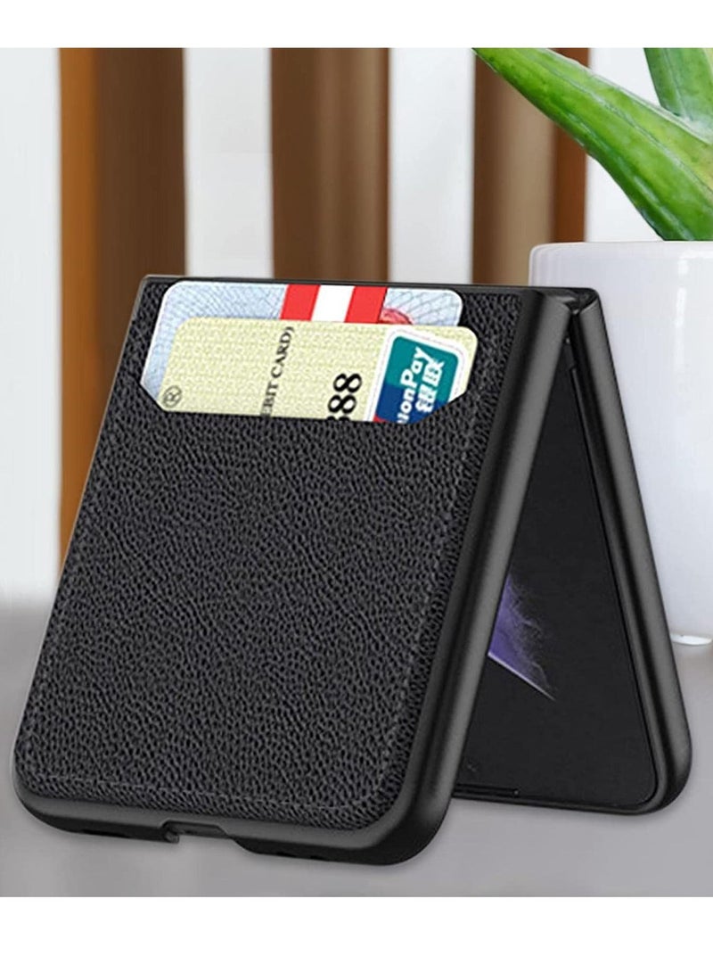 SYOSI Phone Case For Samsung Galaxy Z Flip 3 5G,  Ultra All-Inclusive Shockproof Leather Case Fold Cover (Black) - Image 4