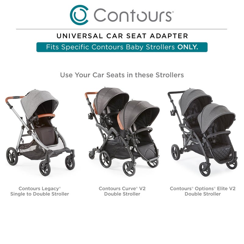 Contours Infant Car Seat Adapterâ€“Compatible with Select Contours Baby Strollers/CarSeats from Chicco, Graco, BabyTrend, Evenflo, Cybex, Maxi-COSI, Peg Perego & Others Check Compatibility to Ensure Proper Fit - Image 3