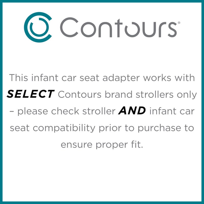 Contours Infant Car Seat Adapterâ€“Compatible with Select Contours Baby Strollers/CarSeats from Chicco, Graco, BabyTrend, Evenflo, Cybex, Maxi-COSI, Peg Perego & Others Check Compatibility to Ensure Proper Fit - Image 4