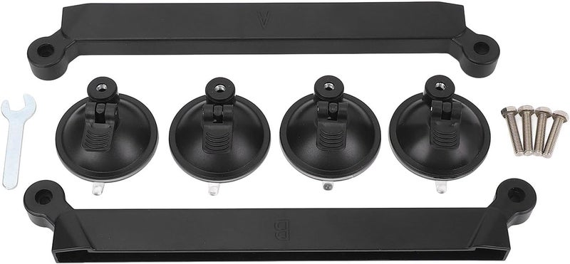 for RV Boat Car and Vehicle Windshield or Sunroof Installation - Satellite Sunroof Suction Cup Mount Compatible with Mini Dish Antennae - ABS Mounting Bracket with 4 Suction Cups. - Image 1