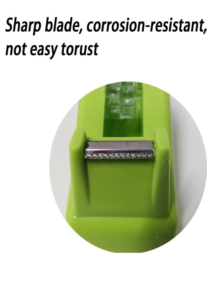 QILIMA Heavy Duty Desktop Tape Dispenser Non-Skid Base, for Packaging in Office, Flower Shop,Cake Shop,Green - Image 3